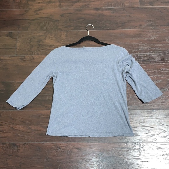 Banana Republic Cotton Gray Quarter Sleeve Tee, sz Small. - Picture 5 of 5